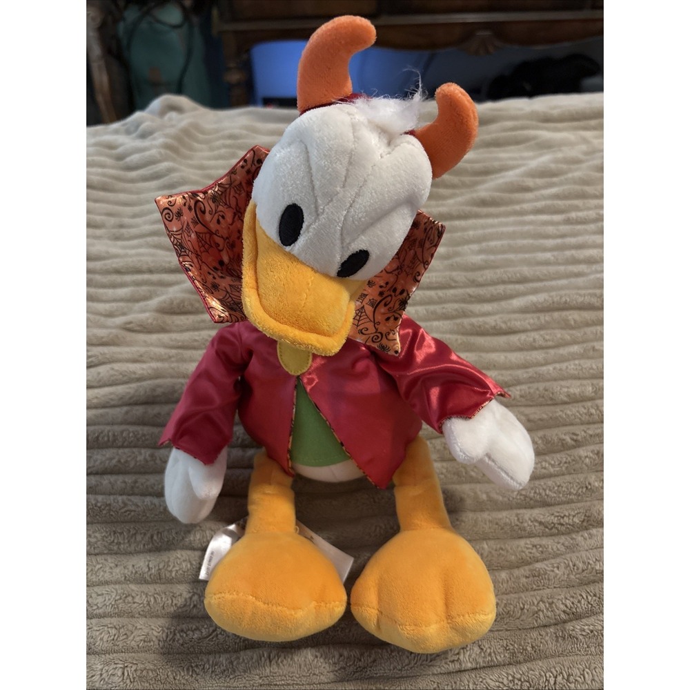 Disney Donald Duck Halloween Plush Devil Outfit Doll Stuffed Toy 11 in.